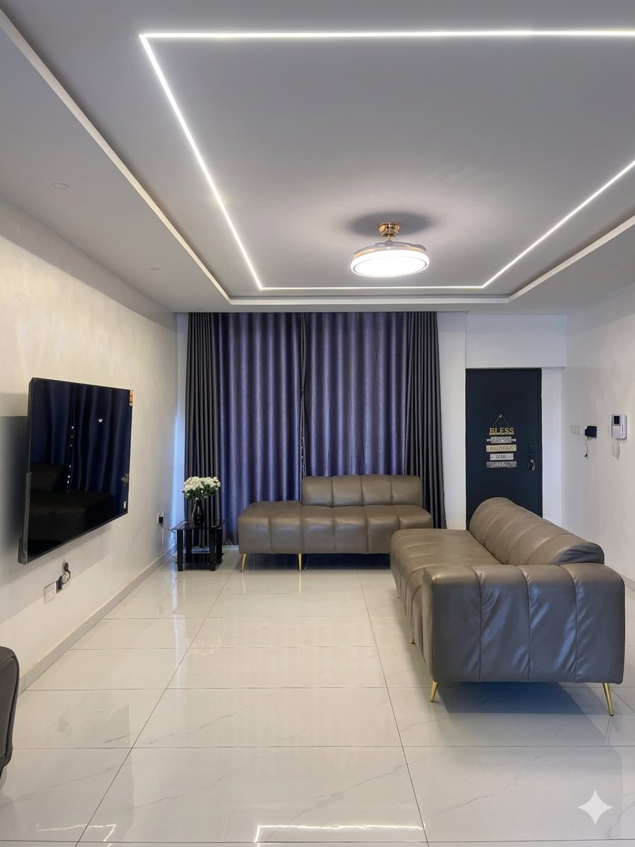 LED architectural ceiling lighting in the lounge