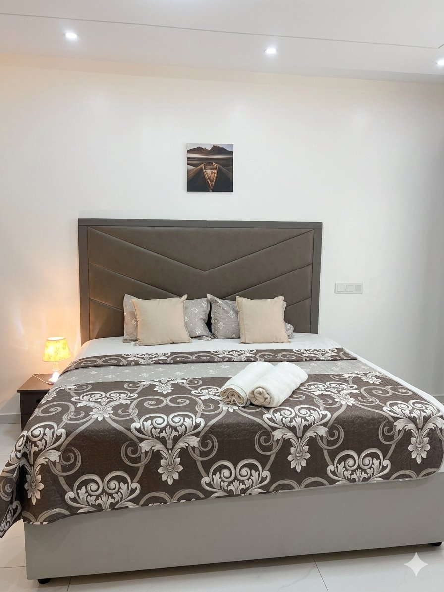 Master suite with king bed and premium linens